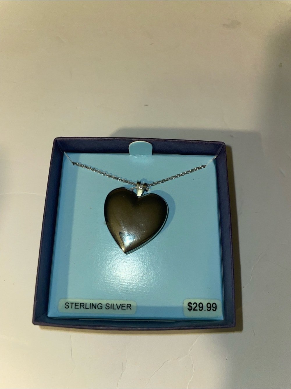 Sterling Silver Heart Locket Pendant Necklace
